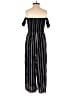 Rebellion 100% Rayon Stripes Black Jumpsuit Size S - photo 2