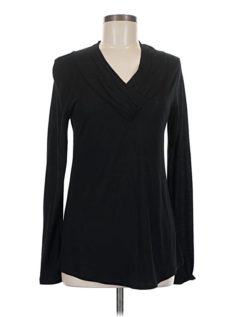 Pre-owned Daisy Fuentes Long Sleeve T-shirt In Black