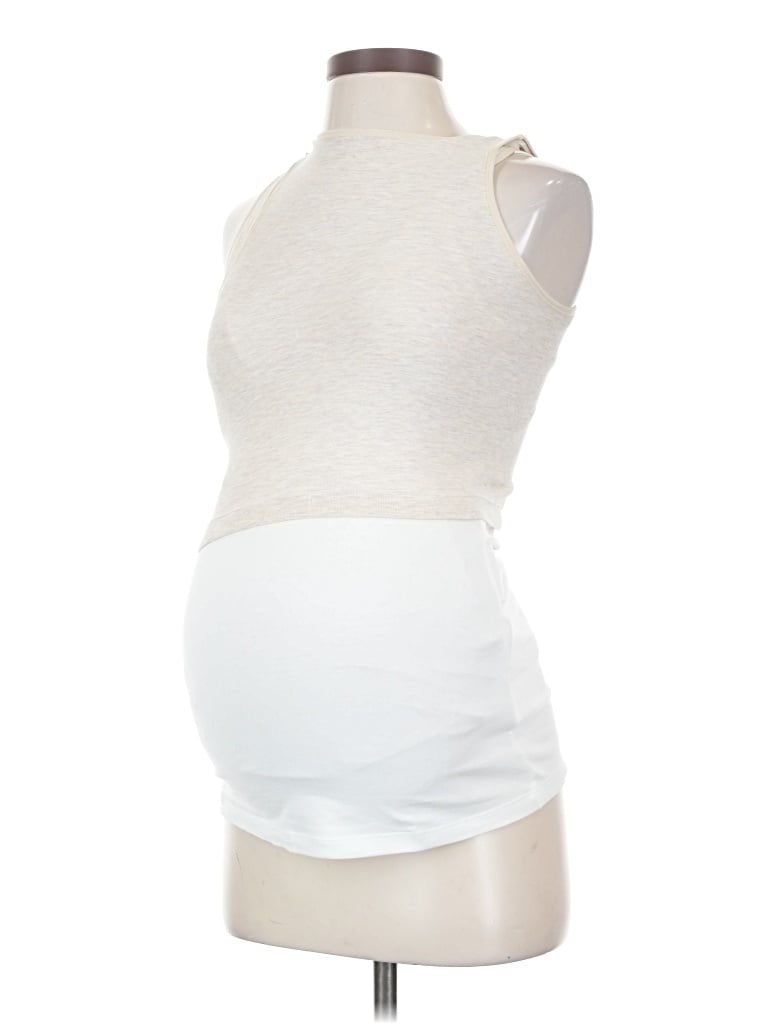 Pre-owned Kindred Bravely Tank Top Ivory Halter Neckline Tops