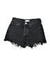 Zara Hearts Black Denim Shorts Size 2 - photo 1
