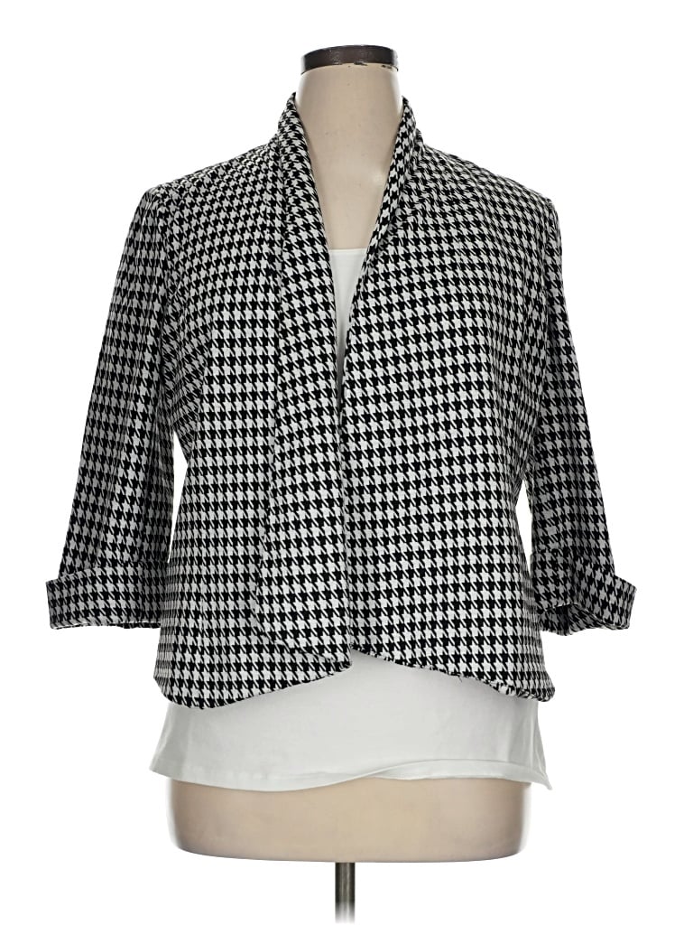 Pre-owned Kasper Blazer Jacket In Gray