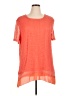 CW Classics 100% Polyester Orange Short Sleeve Top Size 1X - photo 1