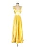 Unbranded 100% Polyester Yellow Cocktail Dress Size 4 - photo 1