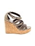 Tory Burch 100% Leather Gray Tan Wedges Size 9 1/2 - photo 1