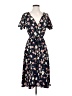Shein 100% Polyester Floral Blue Casual Dress Size 4 - photo 1