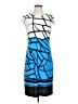 R&K Graphic Blue Cocktail Dress Size S - photo 1
