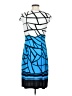 R&K Graphic Blue Cocktail Dress Size S - photo 2