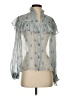 LoveShackFancy Blue 3/4 Sleeve Silk Top Size P (petite) - photo 1