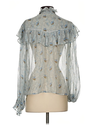 LoveShackFancy 3/4 Sleeve Silk Top (view 2)