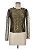 Zara Metallic Silver Long Sleeve Top Size M - photo 1