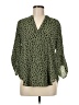 Lush 100% Polyester Green 3/4 Sleeve Blouse Size M - photo 1