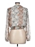 Japna 100% Polyester Silver Long Sleeve Blouse Size L - photo 2