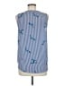 White Birch Blue Sleeveless Blouse Size M - photo 2