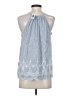 Old Navy 100% Cotton Blue Sleeveless Blouse Size XS - photo 2