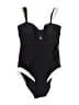 Unbranded Solid Black One Piece Swimsuit Size S - photo 1