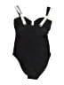 Unbranded Solid Black One Piece Swimsuit Size S - photo 2