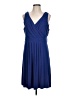 Lands' End Solid Blue Cocktail Dress Size L - photo 1