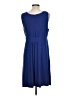 Lands' End Solid Blue Cocktail Dress Size L - photo 2