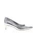 Ann Taylor 100% Leather Metallic Silver Heels Size 9 - photo 1
