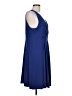 Lands' End Solid Blue Cocktail Dress Size L - photo 4