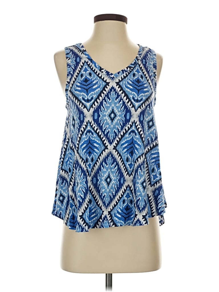 Pre-owned Gap Outlet Tank Top Blue Halter Neckline Tops
