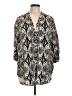 Angie 100% Rayon Paisley Black 3/4 Sleeve Blouse Size L - photo 1