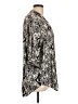 Angie 100% Rayon Paisley Black 3/4 Sleeve Blouse Size L - photo 4