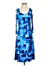Susan Graver Graphic Blue Casual Dress Size XXS - photo 1