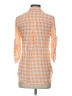 Cloth & Stone 100% Rayon Checkered-gingham Orange 3/4 Sleeve Button-Down Shirt Size XS - photo 2