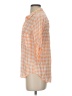 Cloth & Stone 100% Rayon Checkered-gingham Orange 3/4 Sleeve Button-Down Shirt Size XS - photo 5