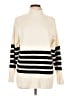 Commense Stripes Ivory Turtleneck Sweater Size L - photo 1