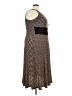 Perceptions Houndstooth Brown Casual Dress Size 20 - photo 4