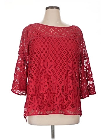 Roz & Ali 3/4 Sleeve Blouse (view 1)