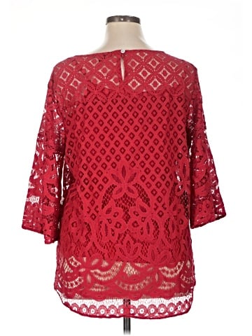 Roz & Ali 3/4 Sleeve Blouse (view 2)