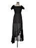 Blue Rain 100% Polyester Polka Dots Black Casual Dress Size L - photo 1