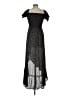 Blue Rain 100% Polyester Polka Dots Black Casual Dress Size L - photo 2