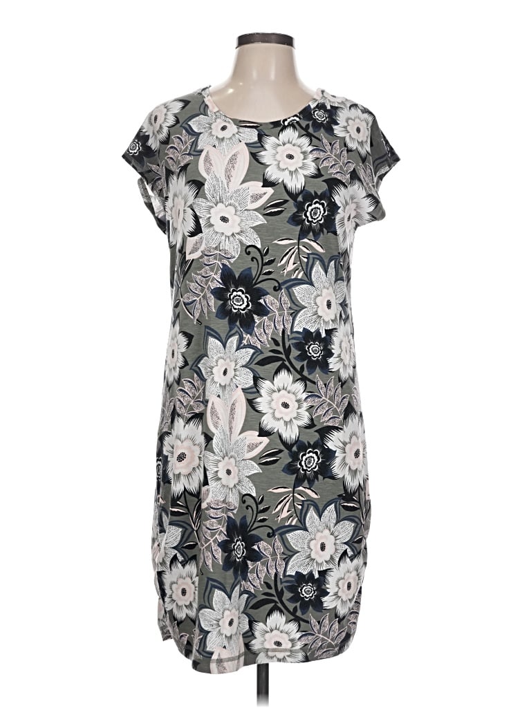 Pre-owned T By Talbots Casual Dress In Gray