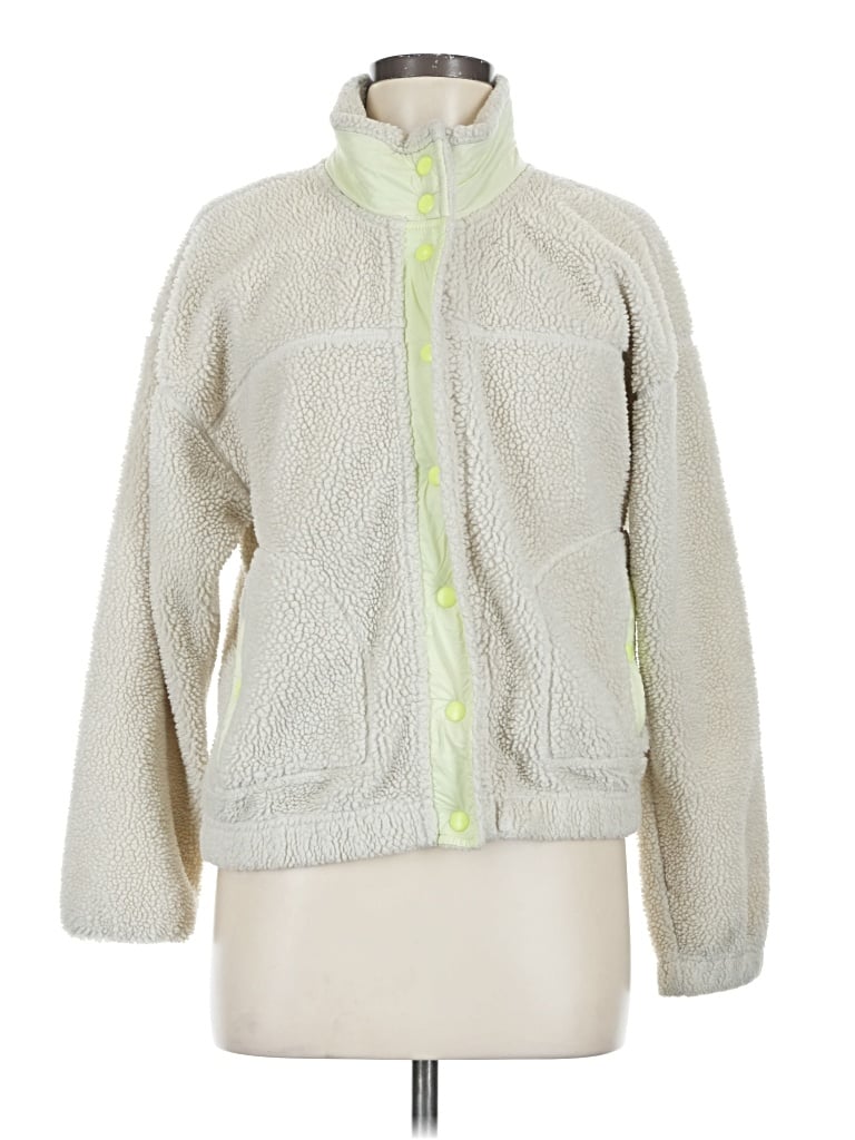 Pre-owned Active By Old Navy Fleece Jacket In White
