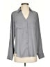 Express Solid Gray 3/4 Sleeve Blouse Size S - photo 1