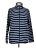 Lands' End 100% Polyester Stripes Blue Track Jacket Size L - photo 1