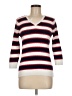 Jeanne Pierre 100% Cotton Stripes Red Pullover Sweater Size M - photo 1