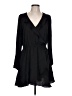 Express 100% Polyester Solid Black Casual Dress Size L - photo 1