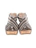 Lucky Brand Stripes Gray Wedges Size 8 1/2 - photo 2