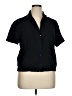 Fabletics Black Short Sleeve Blouse Size XL - photo 1