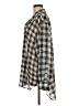 Calvin Klein 100% Polyester Checkered-gingham Gray Long Sleeve Blouse Size M - photo 5