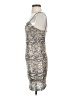 Timing 100% Polyester Metallic Silver Cocktail Dress Size S - photo 5