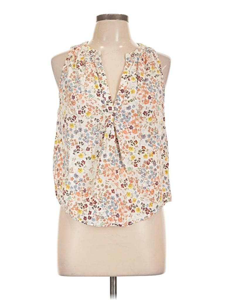 Pre-owned A.n.a. A New Approach Sleeveless Blouse In Ivory