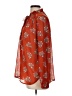 Ann Taylor LOFT 100% Polyester Red Orange Long Sleeve Blouse Size L - photo 5