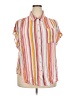 Torrid Stripes Orange Short Sleeve Blouse Size 2X Plus (2) - photo 1