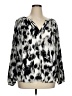 Apt. 9 100% Polyester Silver Long Sleeve Blouse Size 1X - photo 1